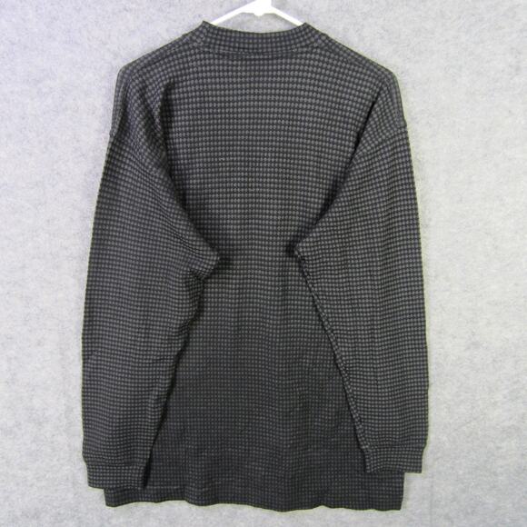 Bernini Beverly Hills Sweater Mens Medium Black Gray Textured Knit Made in Italy - Picture 7 of 8